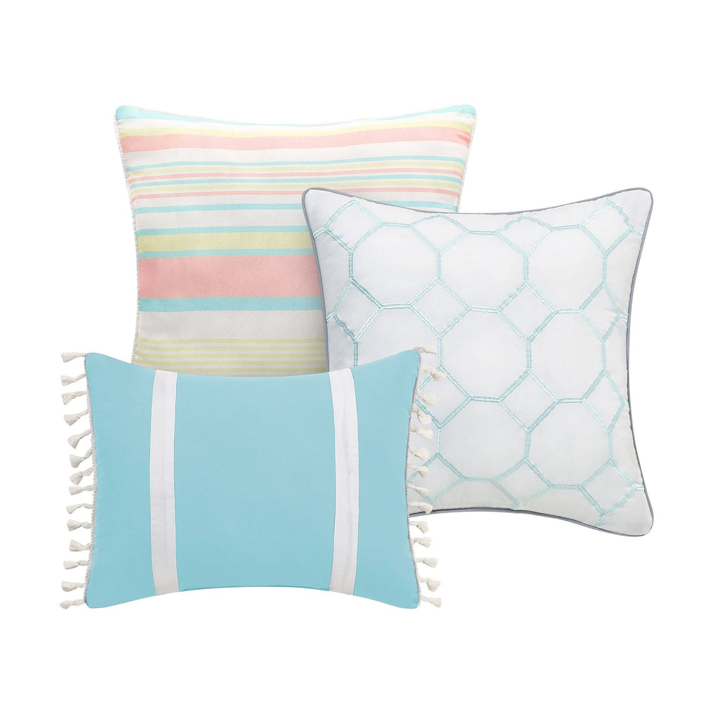 King 10-Piece Rainbow Stripe Bedding Set B410859