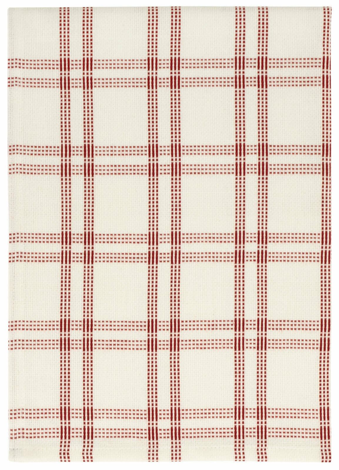 100% Cotton Red Plaid Dish Towel, Set of 6 H60393