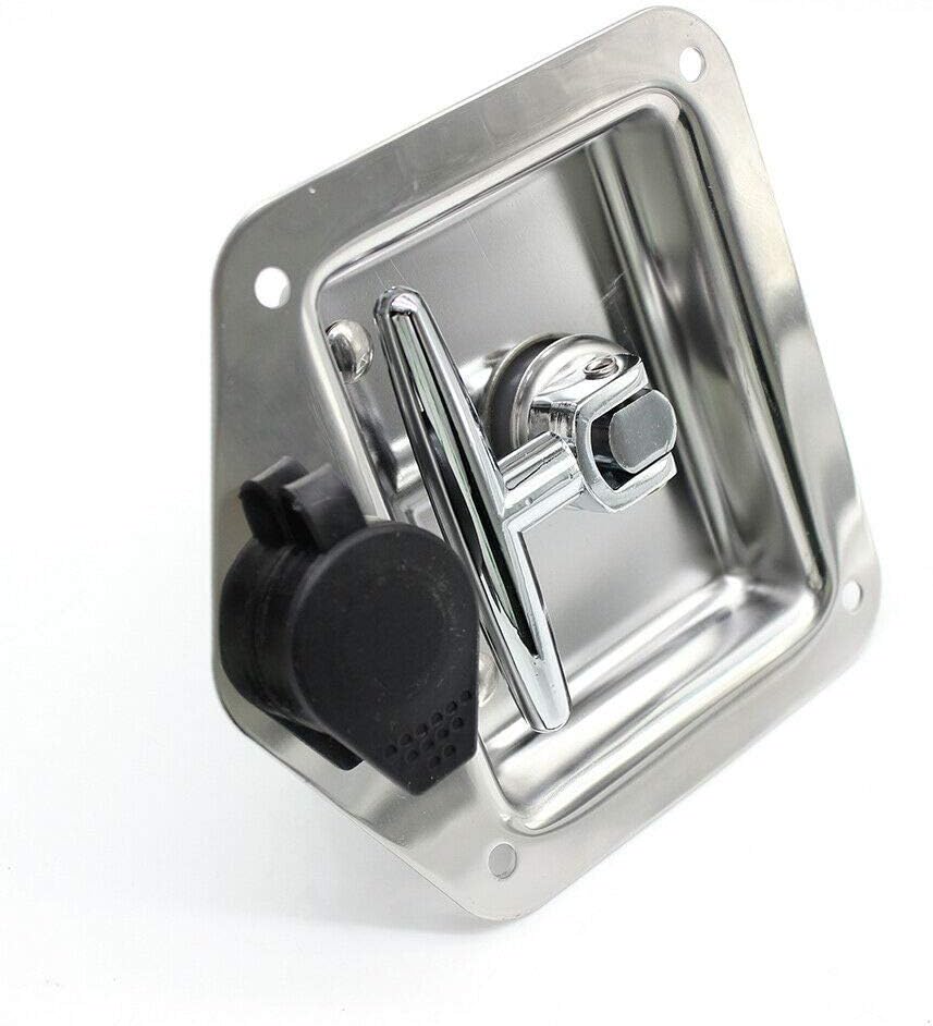 6Pcs Stainless Steel T-Handle Lock Tool Latch with Keys E37365
