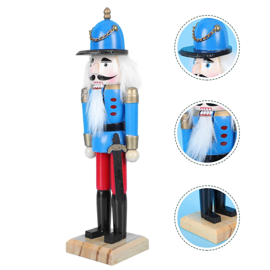 Walnut Nutcracker Doll Home Desktop Decor Q81556