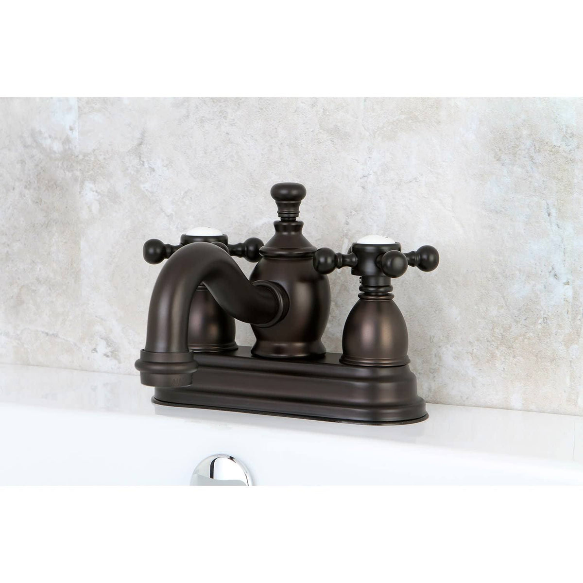 Brushed Nickel 4 in. Centerset Bathroom Faucet X699125
