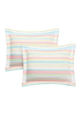 King 10-Piece Rainbow Stripe Bedding Set B410859