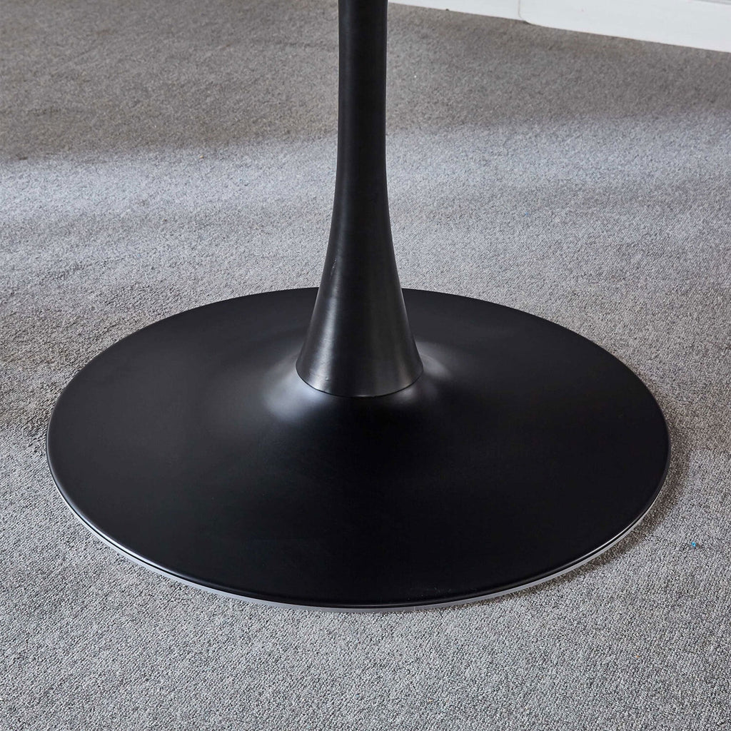 Black Tulip Pedestal Dining Table with Round MDF Table Top C74007