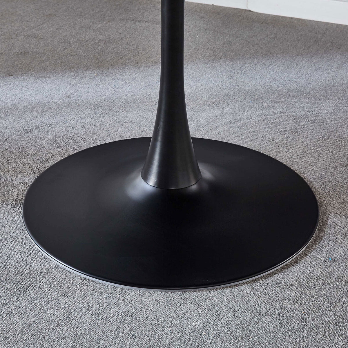 Black Tulip Pedestal Dining Table with Round MDF Table Top C74007