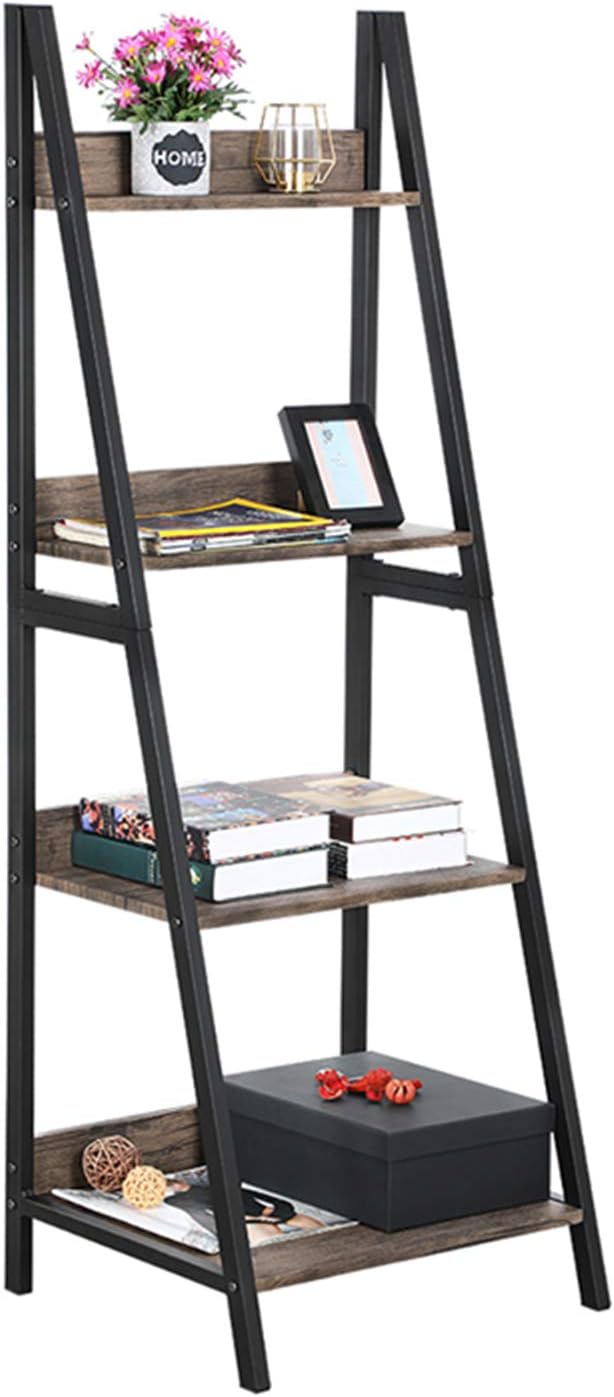 Black 4 Tier Ladder Bookshelf F6673