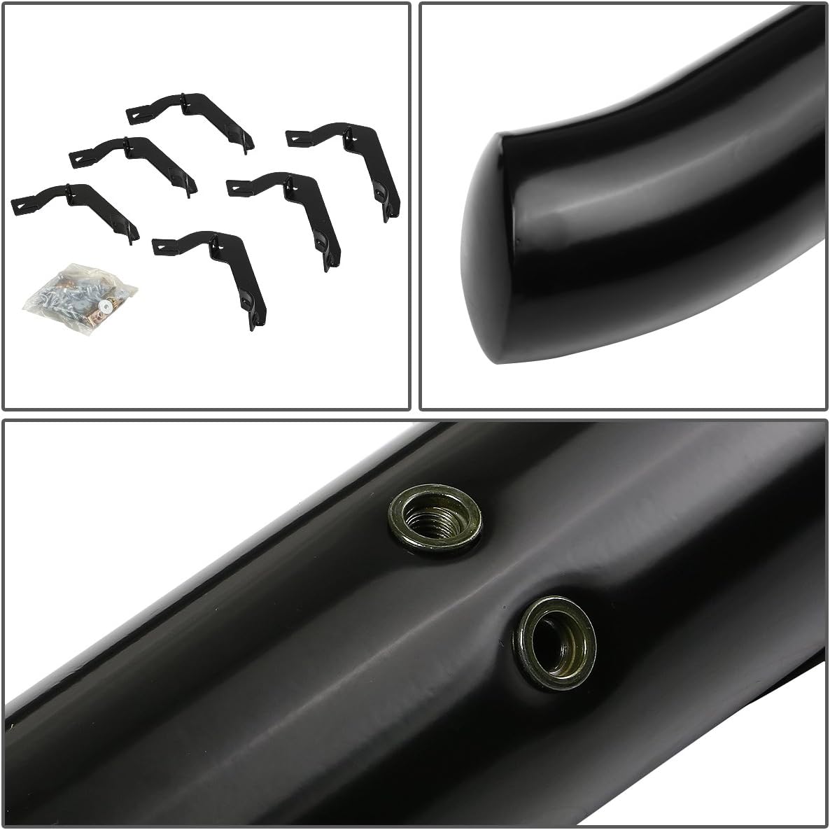 Stainless Steel Black Powdercoated Side Step Nerf Bar Running Boards F34361