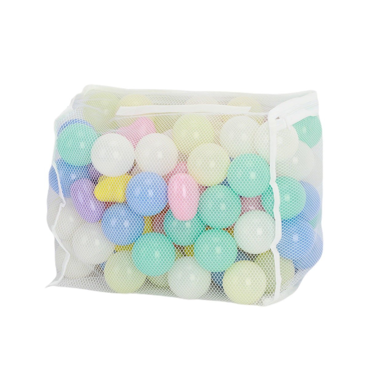 100Pcs Thickened Crush-Proof Macaron-Colored Pit Balls with Mesh Pocket P176409