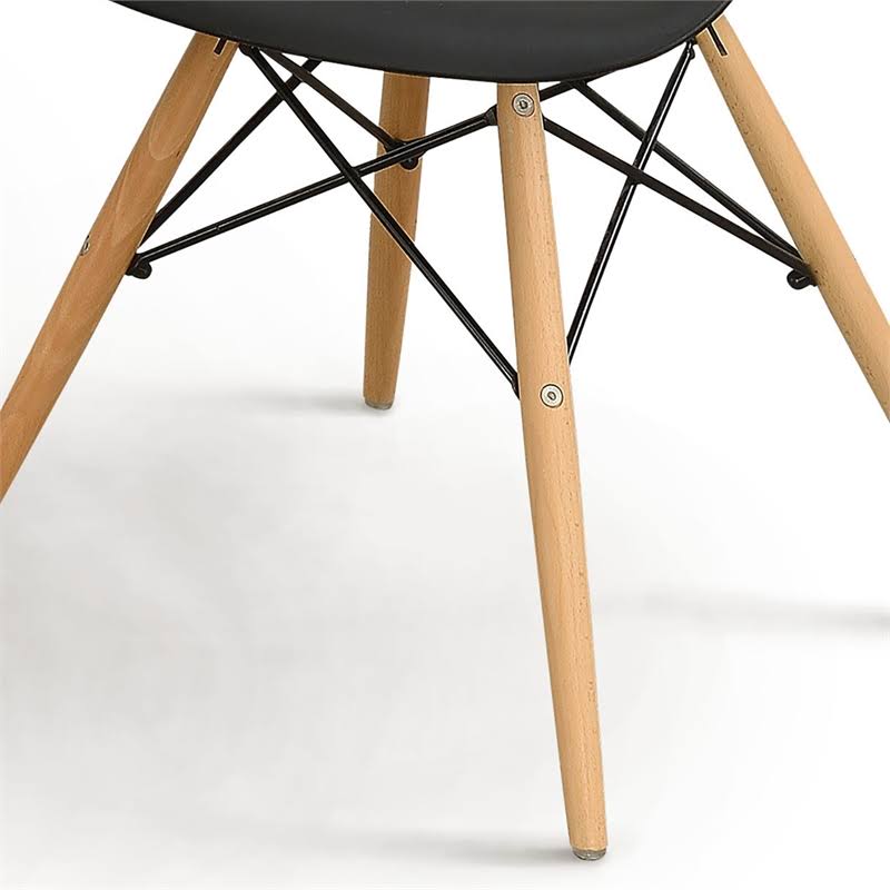 Black Plastic Dining Arm Chair (Set of 2) H66300