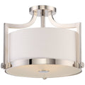 Semi Flush 3 Light Polished Nickel 16 inch 180 Watts V2634