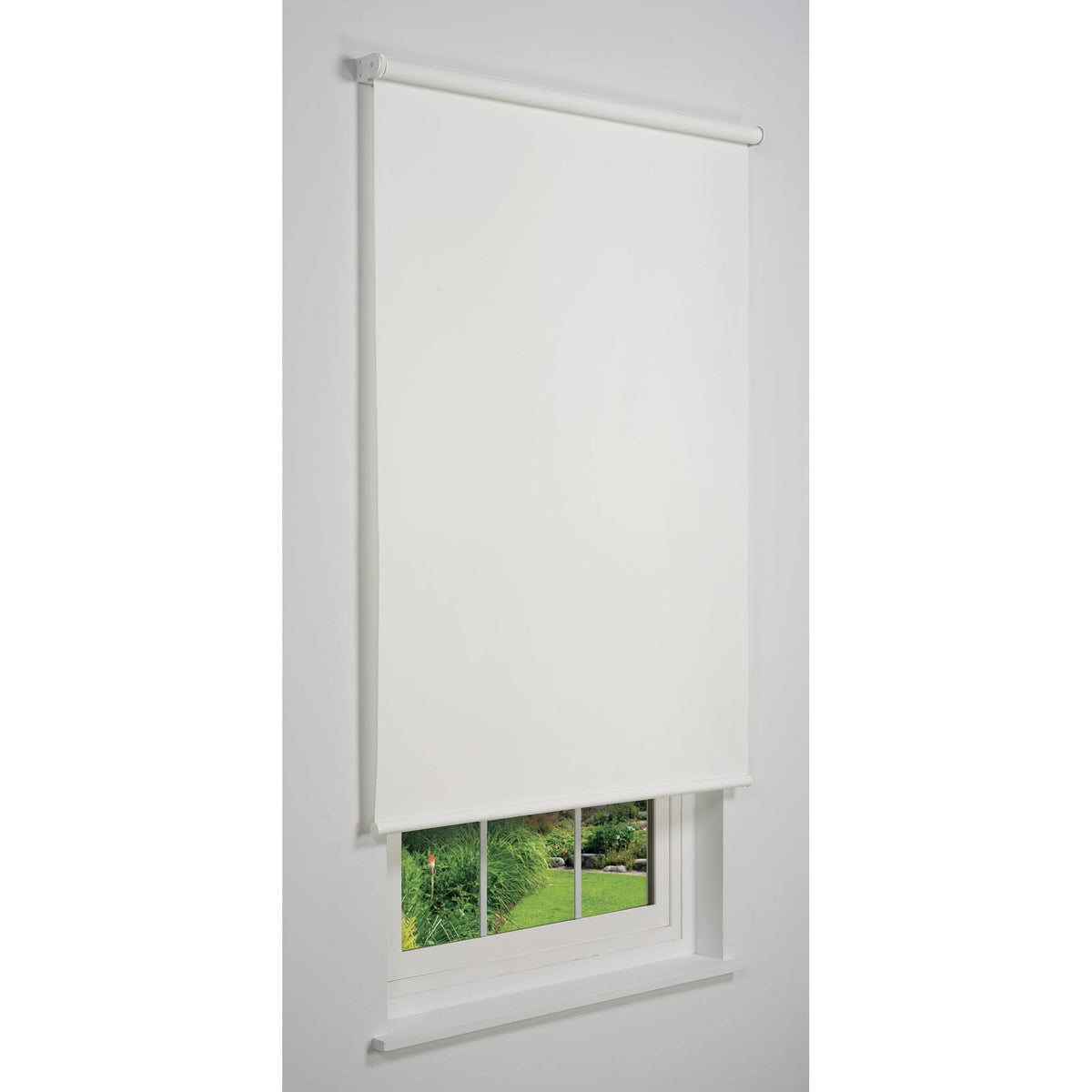 White Cordless Light Filtering Roller Shade B28032