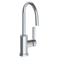 Satin Nickel Single Hole Gooseneck Bathroom Sink Faucet S50462