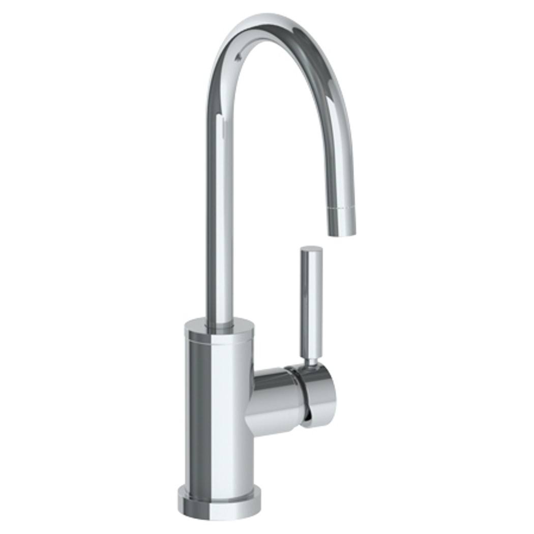 Satin Nickel Single Hole Gooseneck Bathroom Sink Faucet S50462