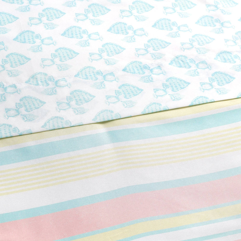 King 10-Piece Rainbow Stripe Bedding Set B410859