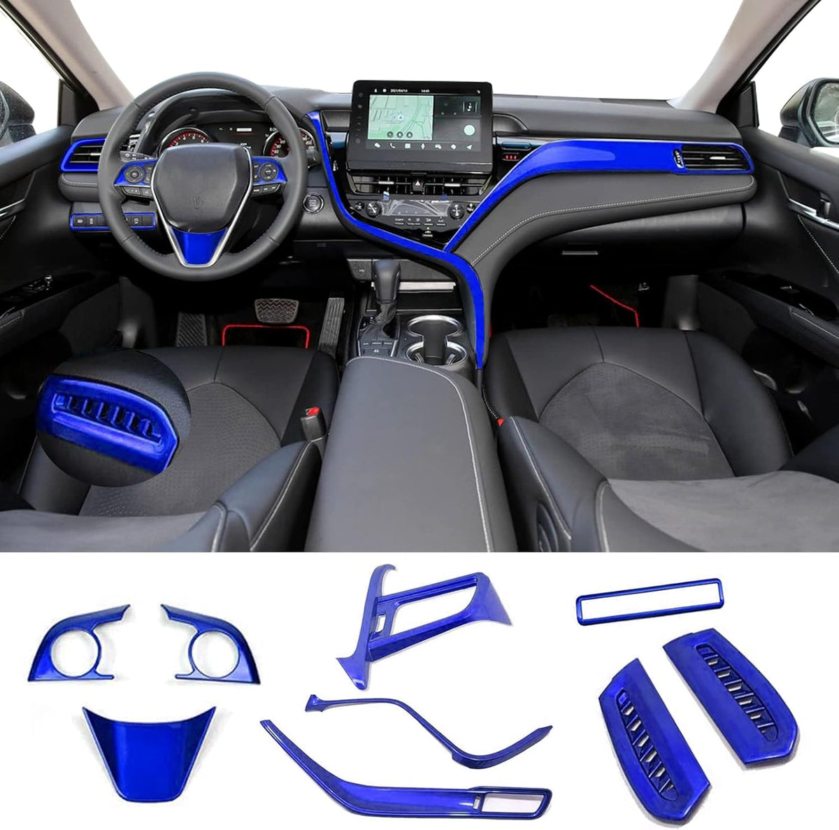 RED 10Pcs ABS Car Interiors Trim Air Outlet Cover M820148
