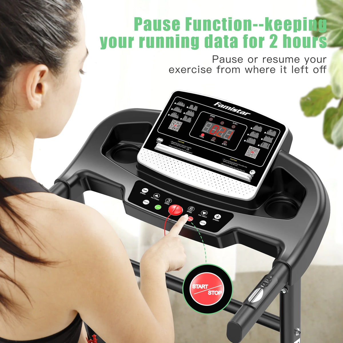 Folding Electric Treadmill with 2.5HP 3 Manual Incline D715