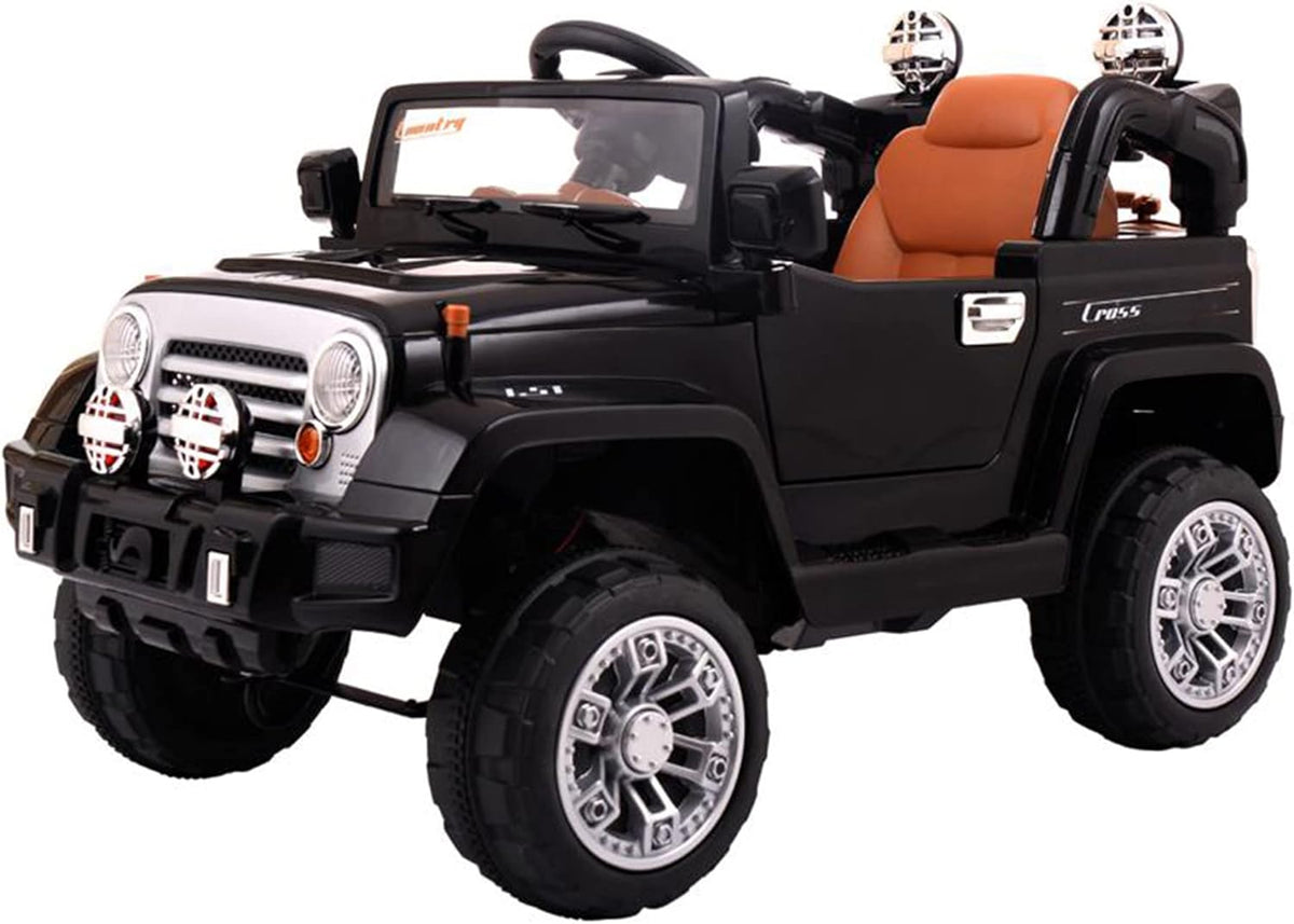 Black 12V Kids Ride On Truck Car with Parent Remote Control E4720