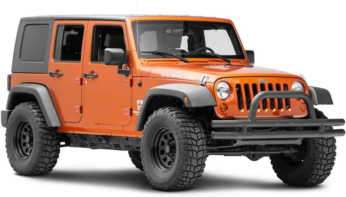 Textured Black Tubular Front Bumper D350367