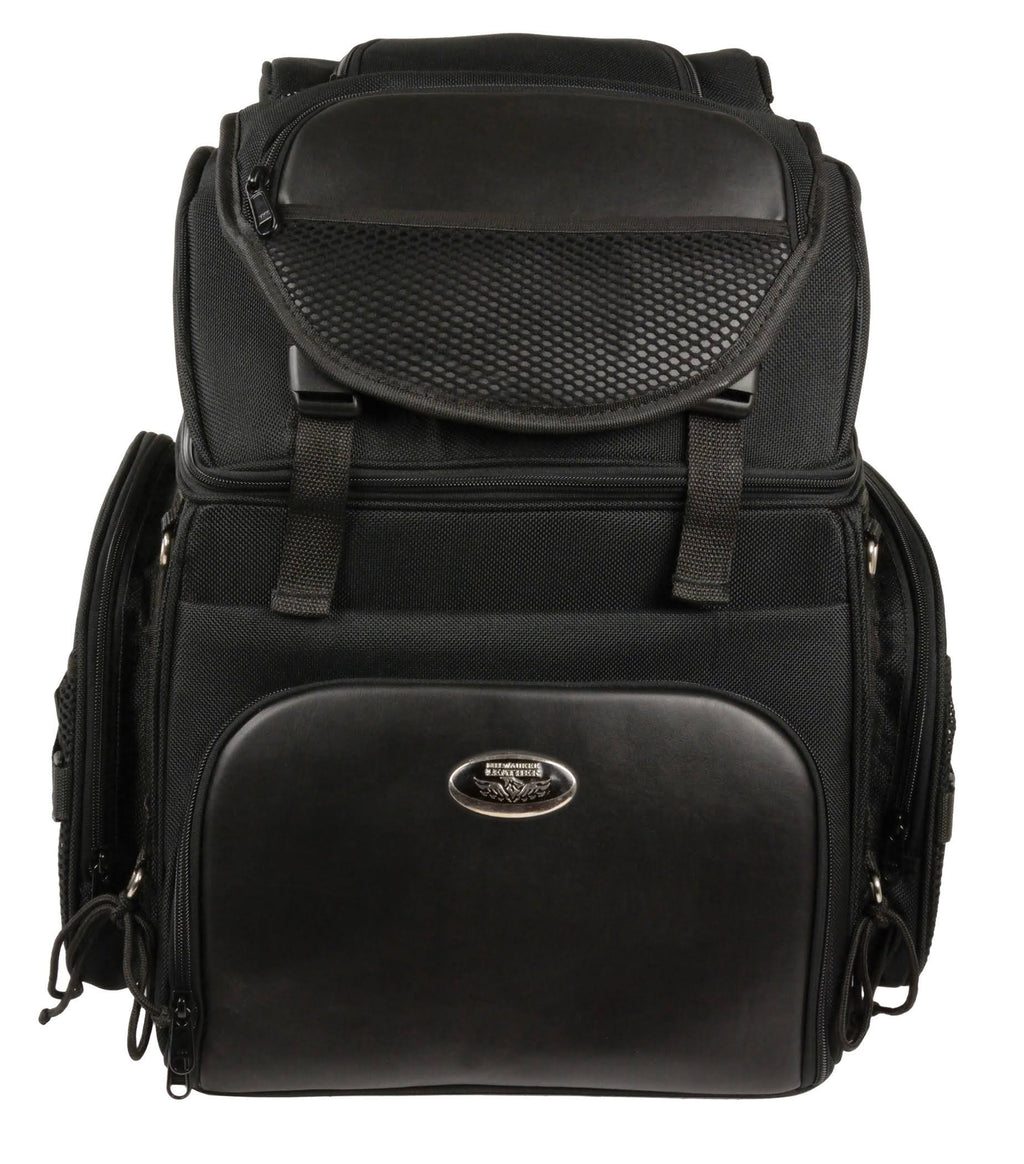 Black Large Nylon Sissy Bar Bag T33596