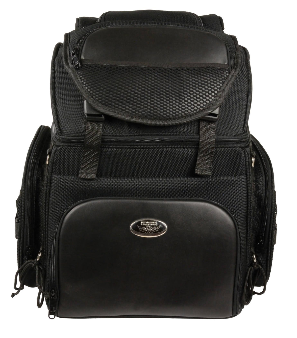 Black Large Nylon Sissy Bar Bag T33596