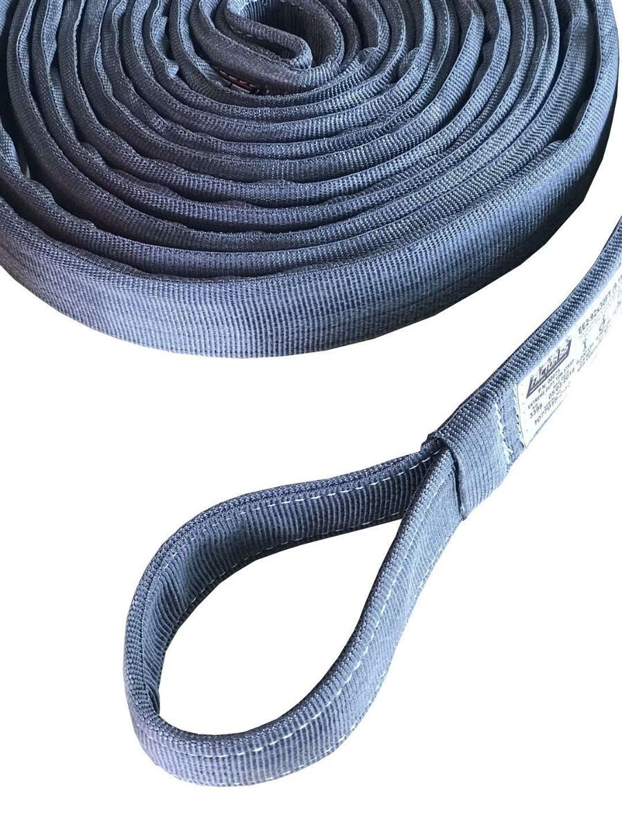 Tow Strap 30' X 2" Gray And Black Polyester Webbing S233394