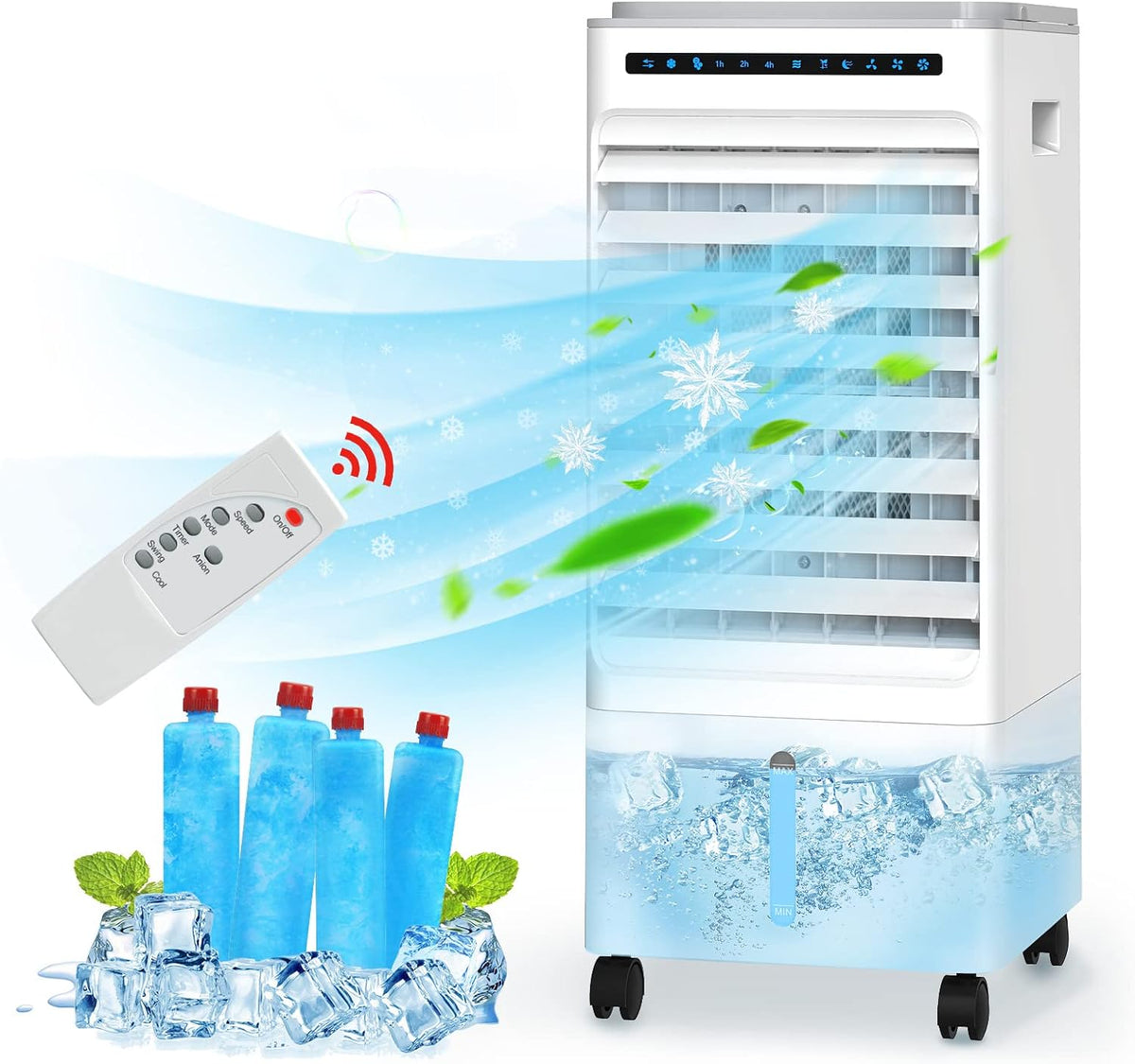 Portable Air Conditioner Fan, 5L Evaporative Air Cooler with Remote Control C1778