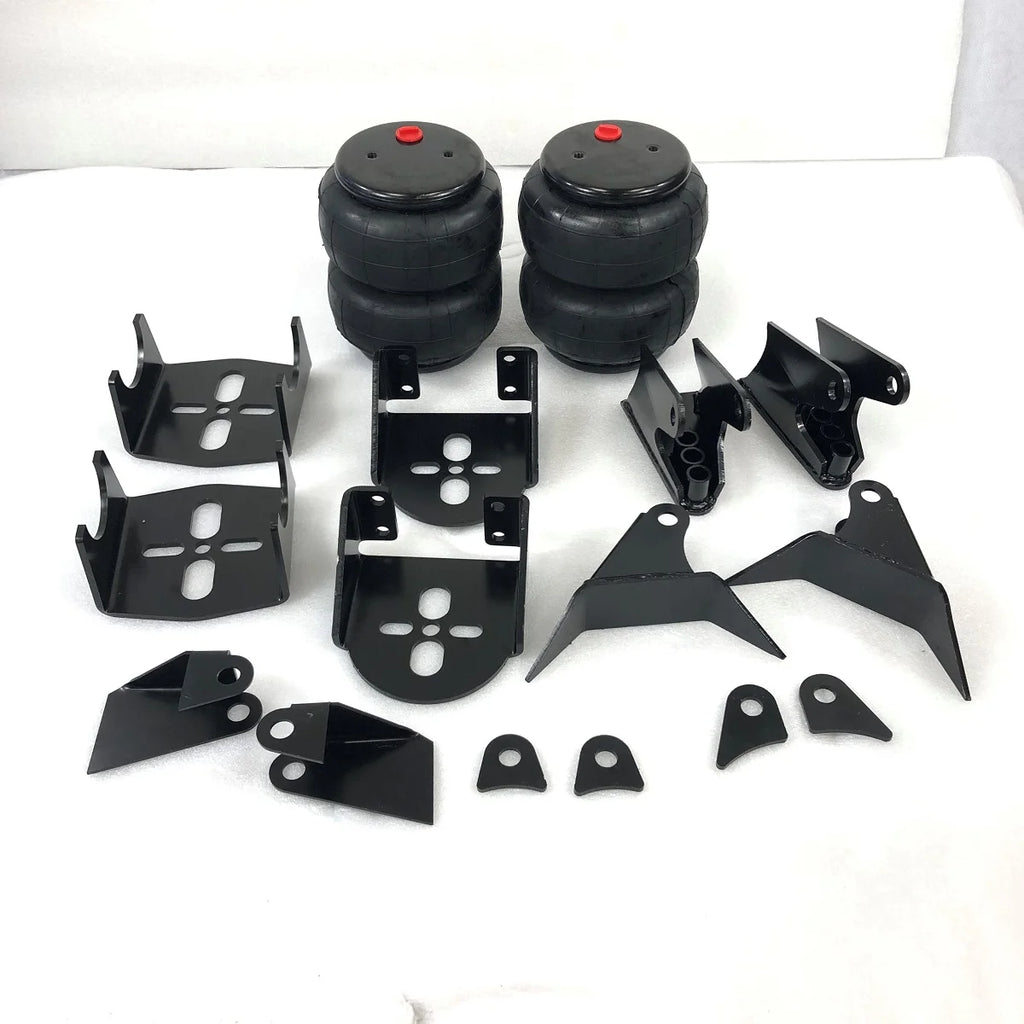 Triangulated Mount Bracket for 2.75" Axle with 2 Universal Air Spring Bags Heavy Duty 2500 Lbs 1/2NPT Single Port B61590