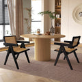 Black Rattan Dining Chair Set of 2 J65346