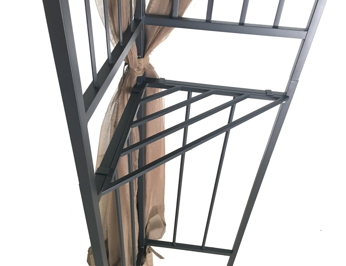10' x 10' Gazebo with Mosquito Net and Corner Shelves U49173
