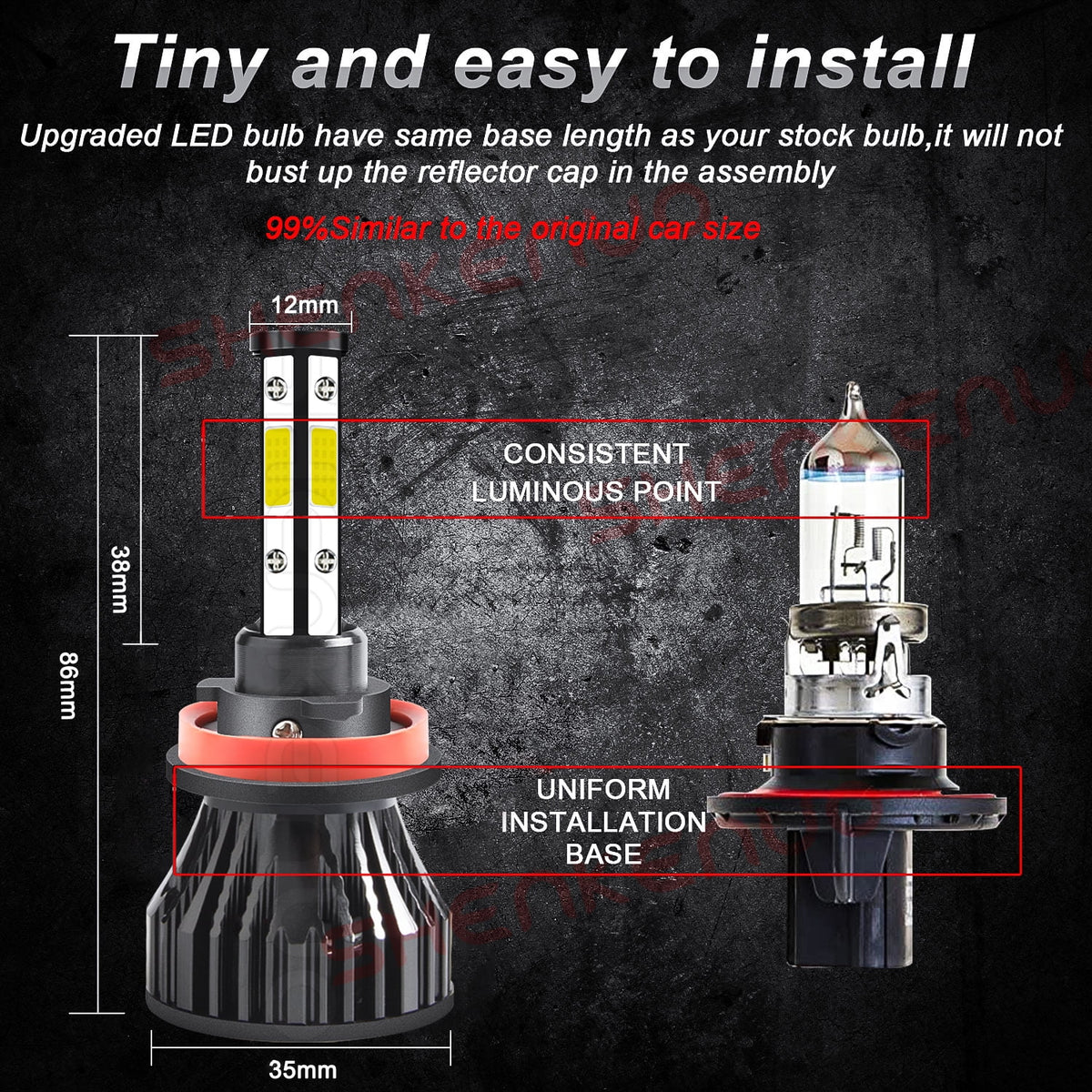 2011-2019 Dodge Grand Caravan LED Headlight Bulbs h9 h11 High Low Beam Fog Lights 6x Bulbs Combo I835165