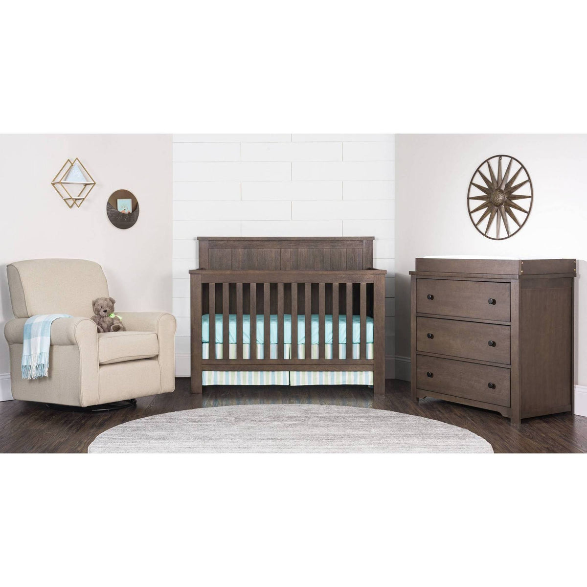 Brushed Truffle 4-in-1 Convertible Crib I491