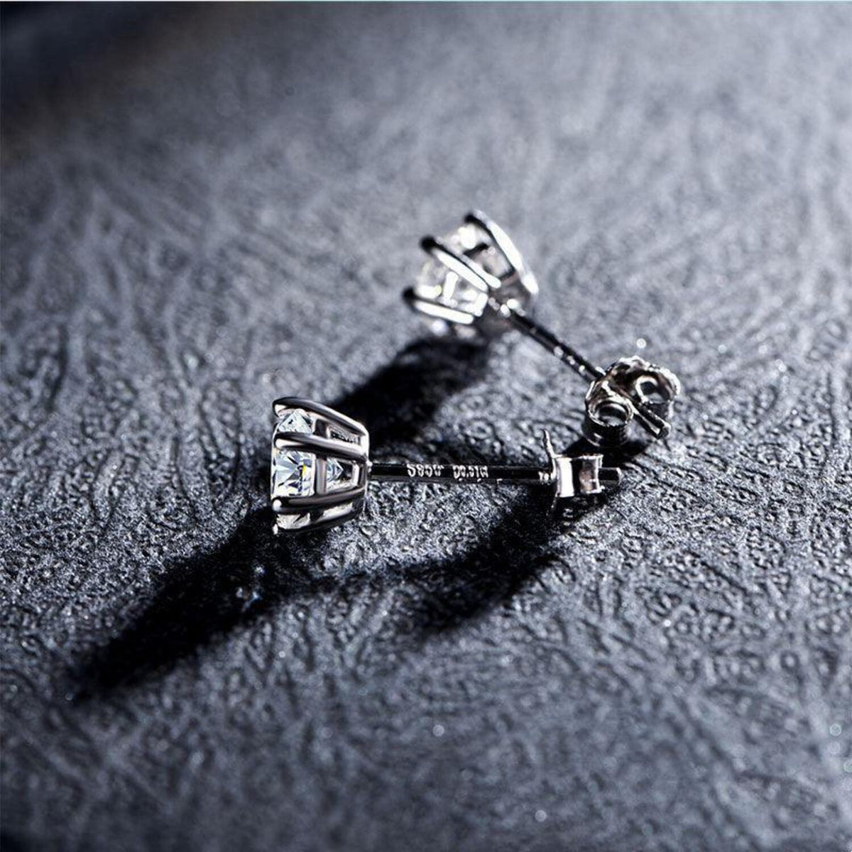 Moissan Diamond Earrings 925 Silver 1 Carat D Color 6 Prongs U83585
