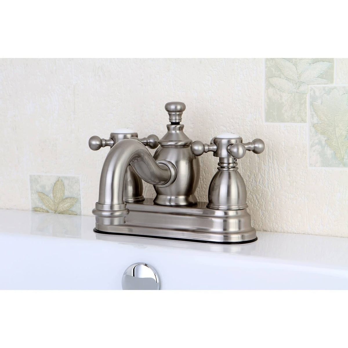 Brushed Nickel 4 in. Centerset Bathroom Faucet X699125