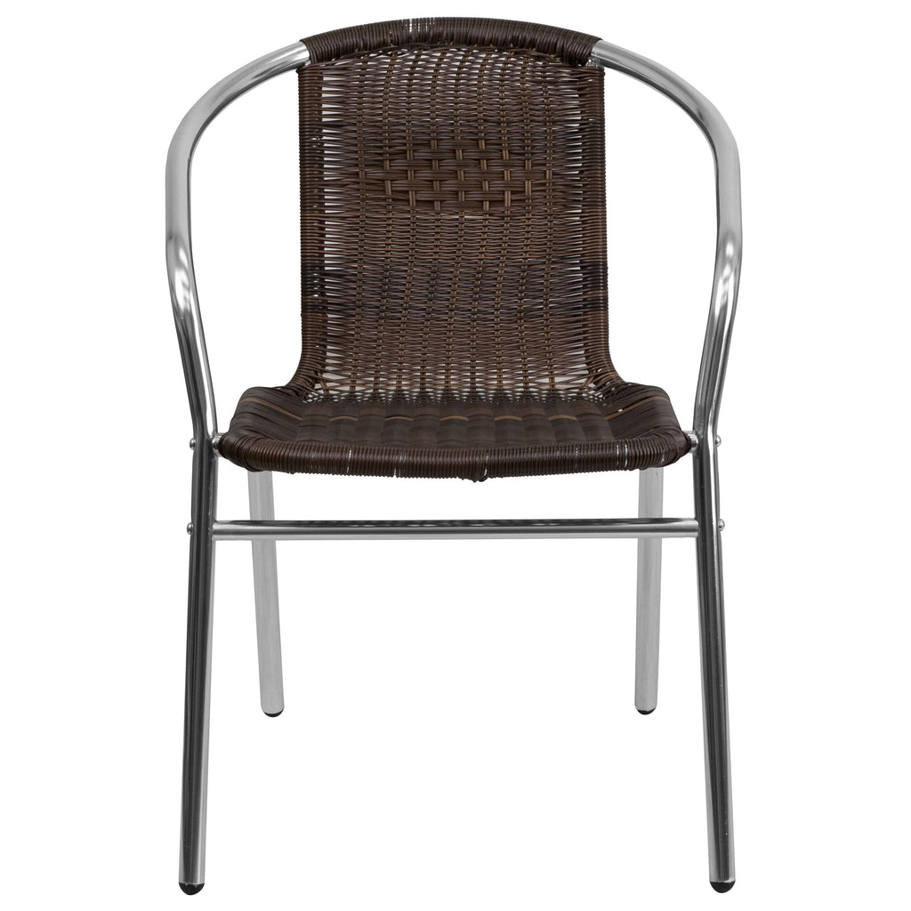 Aluminum and Rattan Stack Chair Z77931