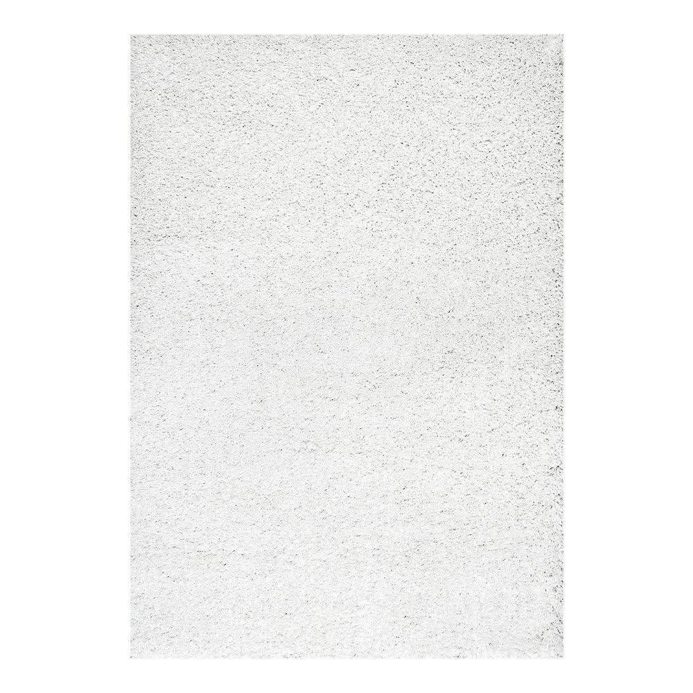 White Plush Shag Runner X257
