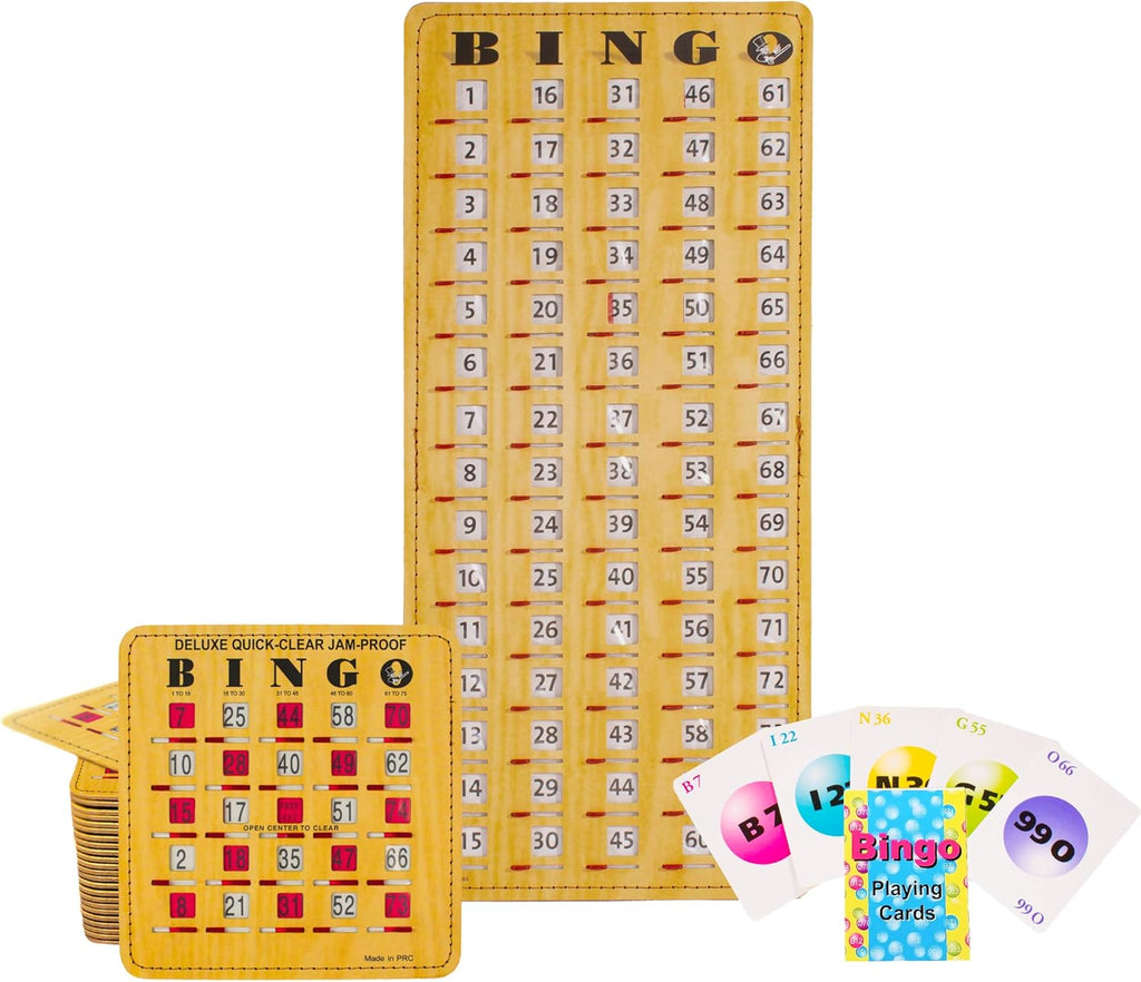 25 Reusable Bingo Shutter Cards with Sliding Windows T183697