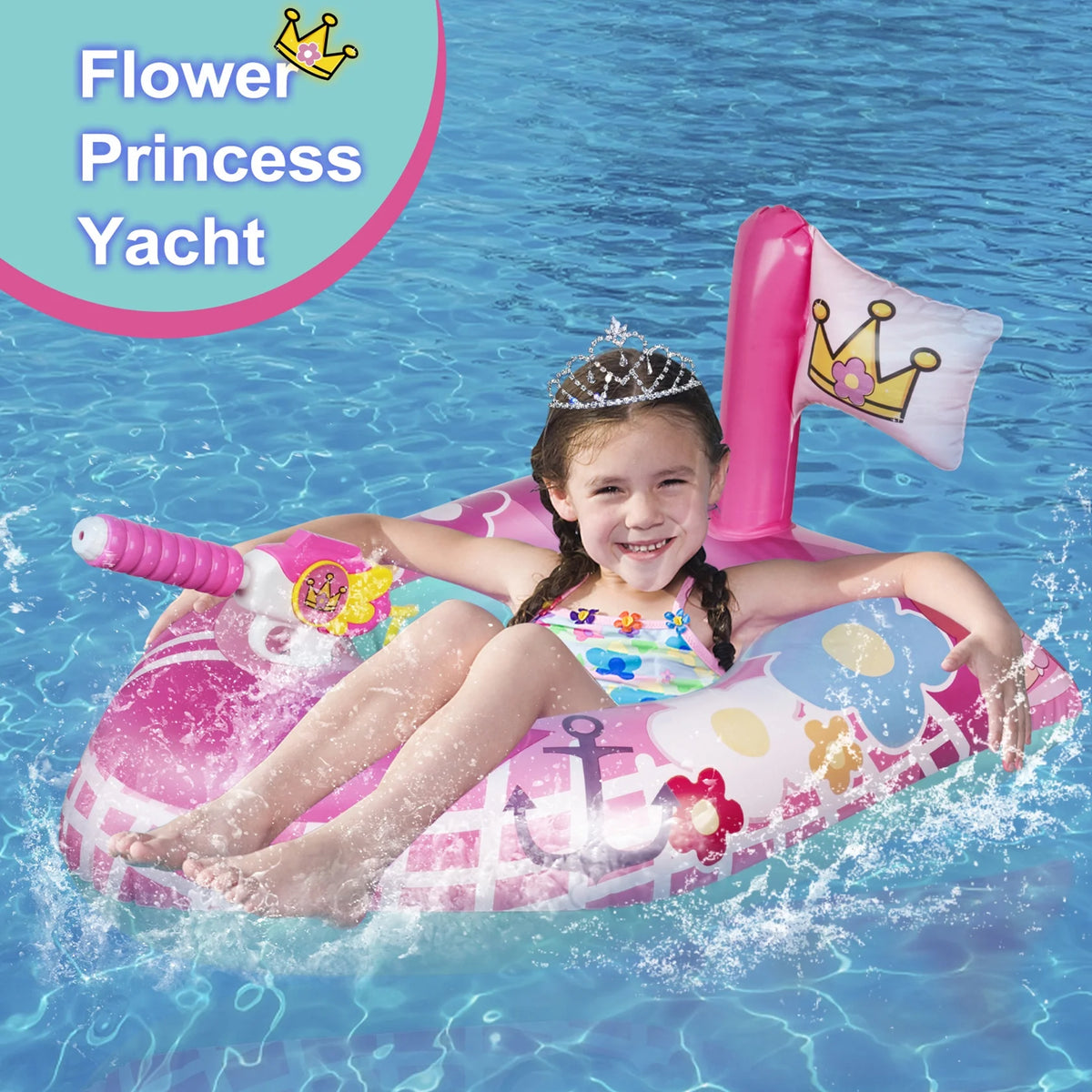 Pink Inflatable Toddler Pool Float A39299