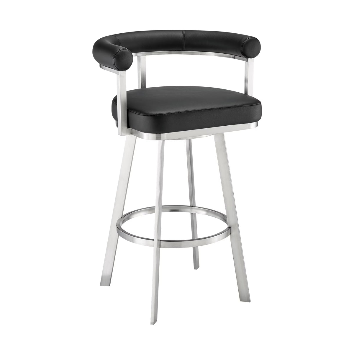 Black Faux Leather Bar Stool M117