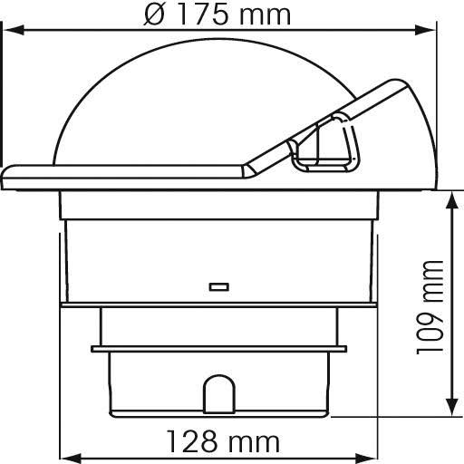 Black Flushmount Compass T280731