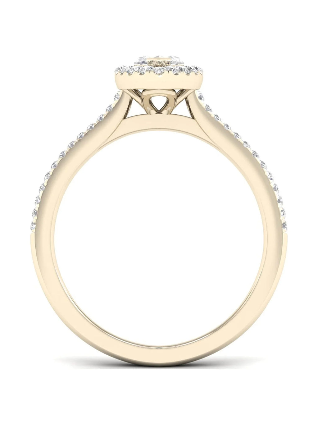 10k Yellow Gold Halo Ring B2862