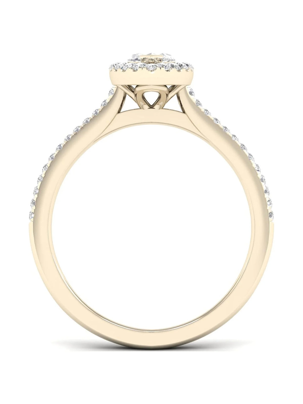 10k Yellow Gold Halo Ring B2862