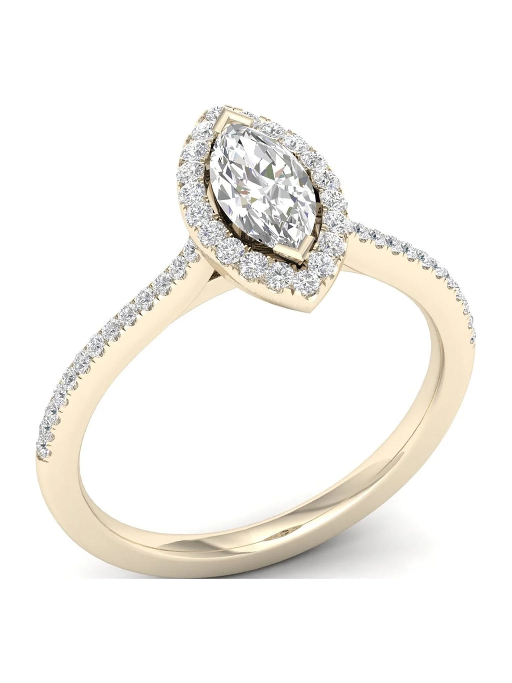 10k Yellow Gold Halo Ring B2862