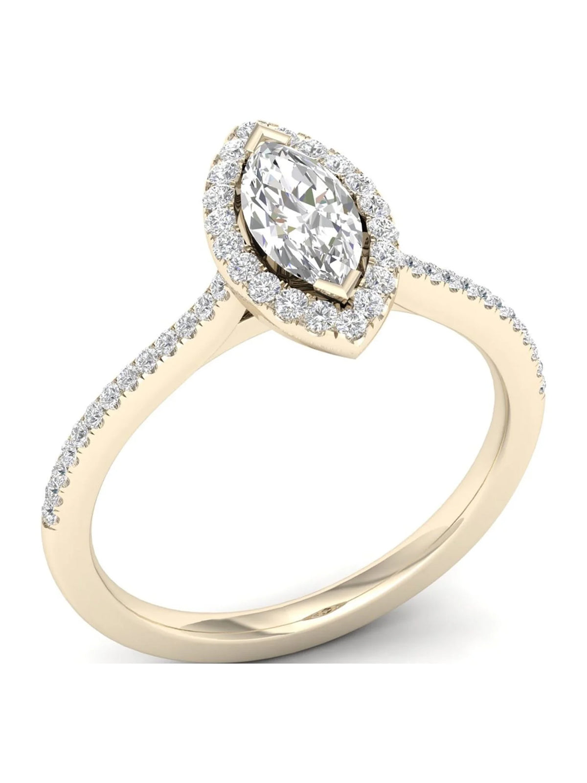 10k Yellow Gold Halo Ring B2862