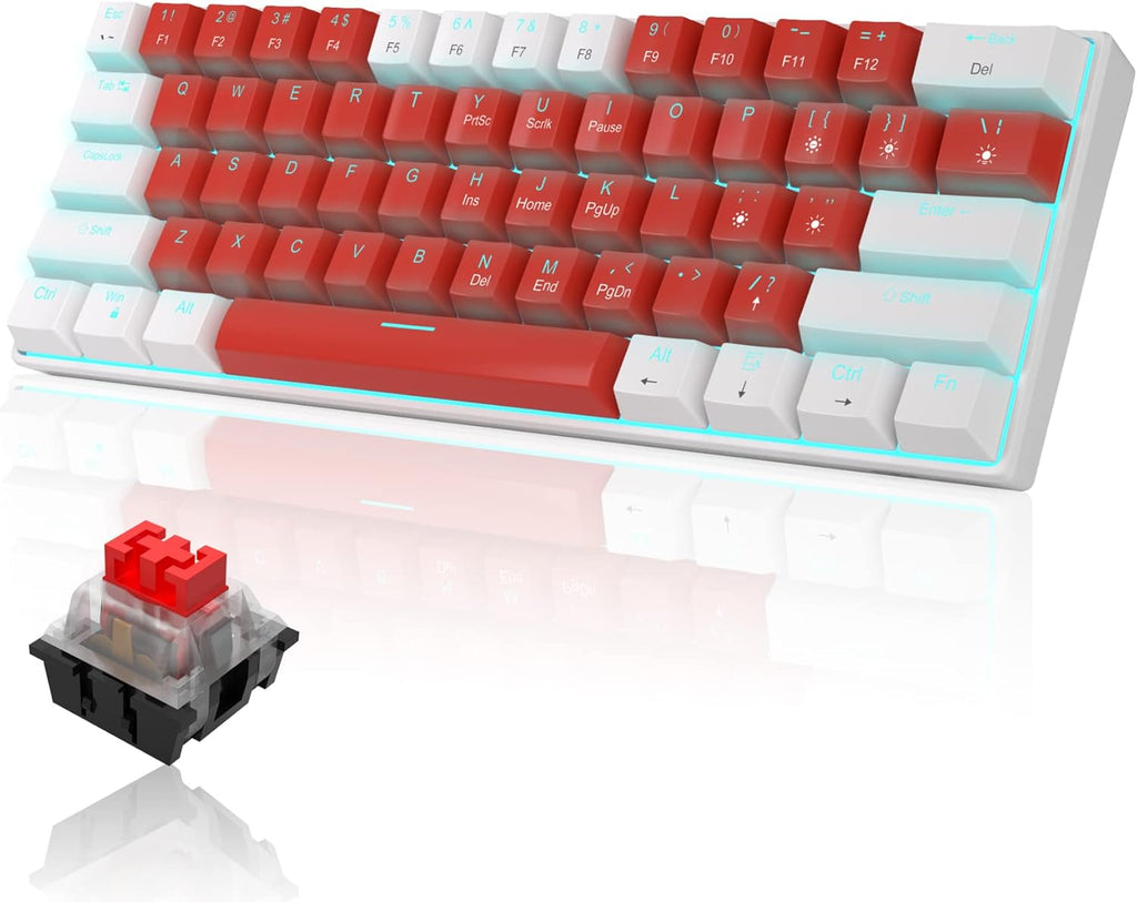 60% Mechanical Gaming Keyboard with Red Switches I328