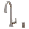 Stainless Steel 1-Handle Pull-Down Kitchen Faucet I12591