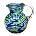 Blue and Green Hand Blown Glass Pitcher, 84 oz C498210