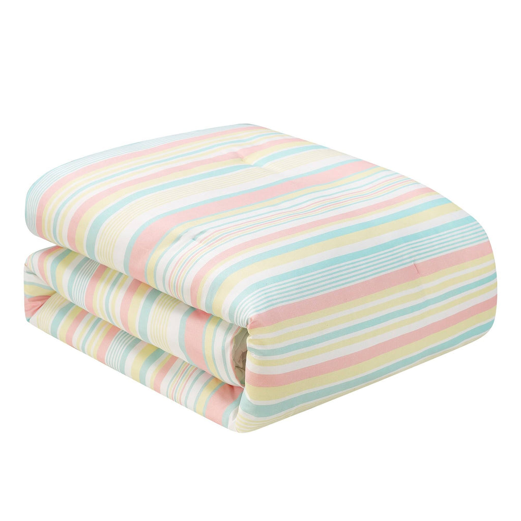 King 10-Piece Rainbow Stripe Bedding Set B410859