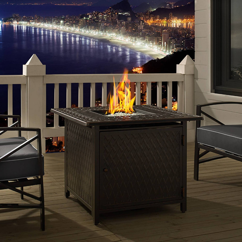 Antique Bronze Square Aluminum Fire Pit V578