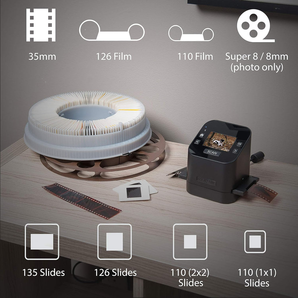 22MP Film & Slide Scanner with 2.4 LCD Screen T73356