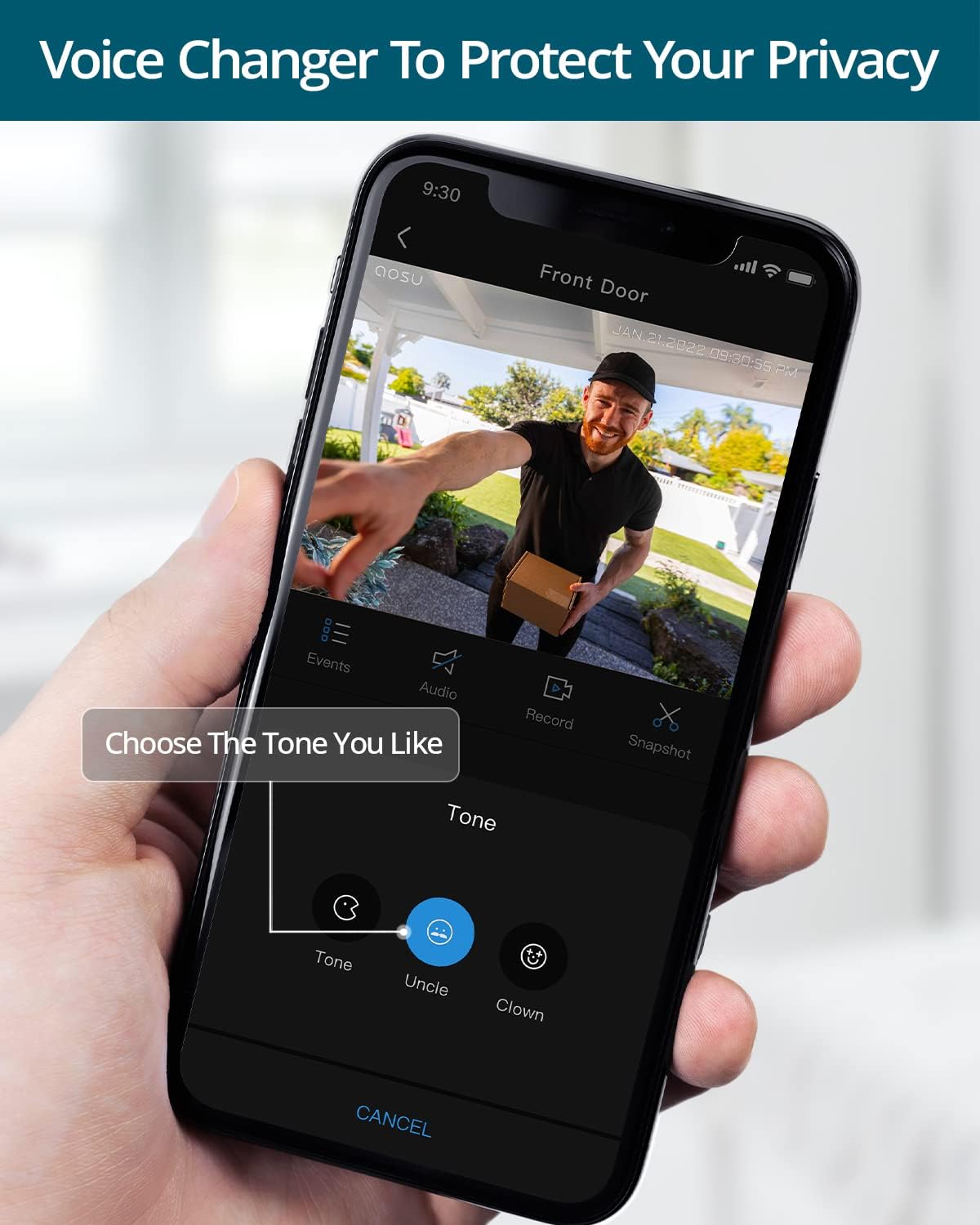 Wireless Battery-Powered Video Doorbell with 2K Resolution and 120-Day Battery Life C375