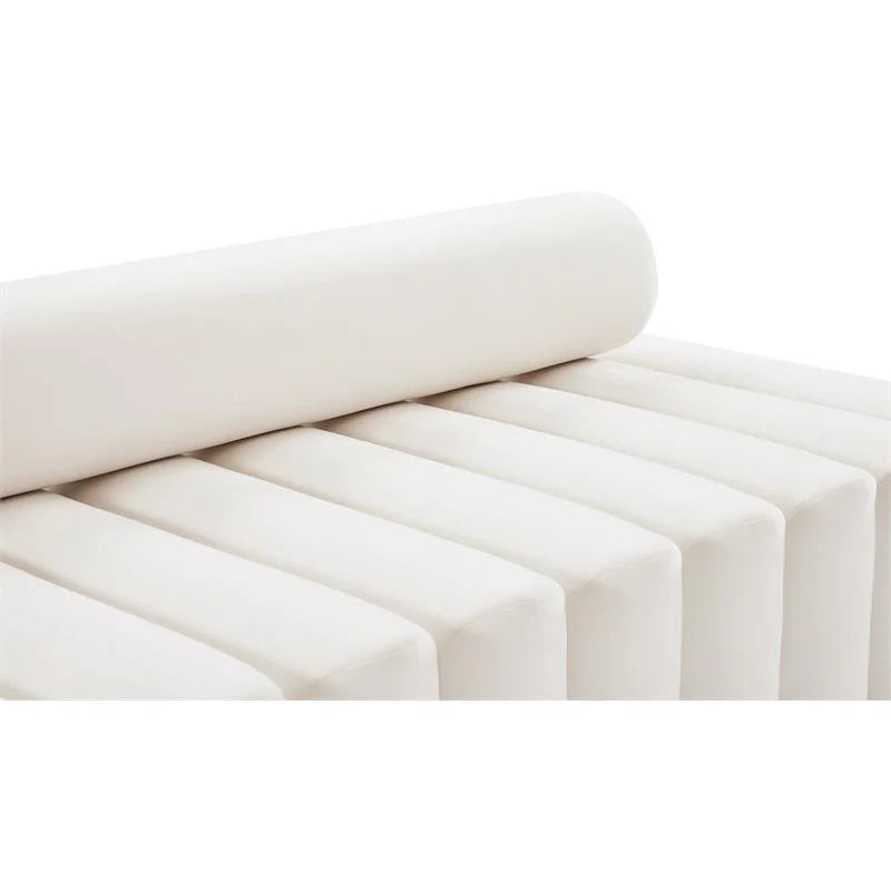 Cream Velvet Chair O482
